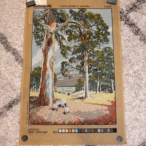 Baxtergrafik Vintage 1983 Needlepoint Canvas #9002 Pastoral Near Willunga
